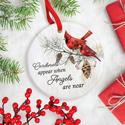 Cardinal Ornament - Cardinal Christmas Ornament - Christmas Memorial Ornament - Remembrance Gifts - Sympathy Gifts for Loss of Loved One