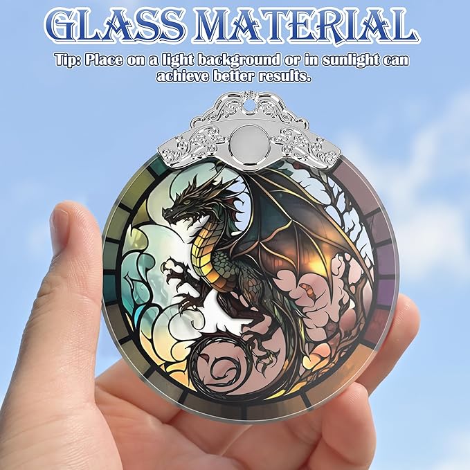 Dragon Stained Glass Ornament, Christmas Ornaments, Xmas Tree Decorations, Ornaments for Christmas Tree, Holiday Presents, Gift Exchange Ideas