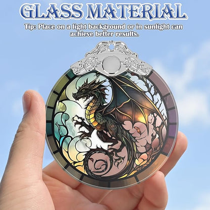 Dragon Stained Glass Ornament, Christmas Ornaments, Xmas Tree Decorations, Ornaments for Christmas Tree, Holiday Presents, Gift Exchange Ideas