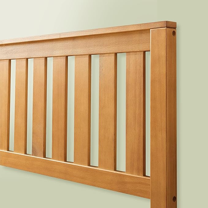 ZINUS Alexia Wood Platform Bed Frame with headboard, Solid Wood Foundation with Wood Slat Support, No Box Spring Needed, Easy Assembly, Rustic Pine, Full