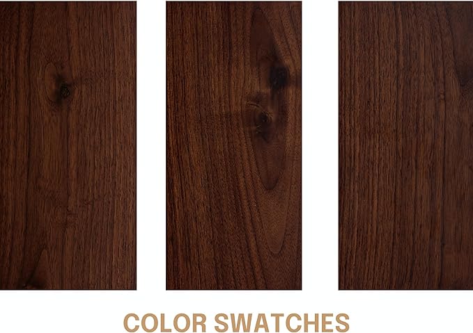 NTC Ruby Wooden Bed Frame with Headboard, Crafted from Walnut, Rubber Wood with Silent Slats and Wood Central Supports, 1000 Lb Capacity, Effortless Assembly, King - Dark Walnut