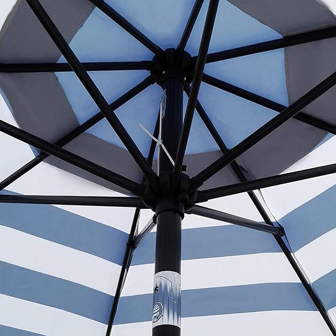 Blissun 9' Outdoor Patio Umbrella, Outdoor Table Umbrella, Yard Umbrella, Market Umbrella with 8 Sturdy Ribs, Push Button Tilt and Crank