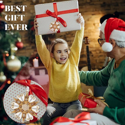 2023 Christmas Tree Star Snowflake Ornament Metal Silver Hanging Charm Holiday Decorative Pendant Gift Keepsake (Golden)