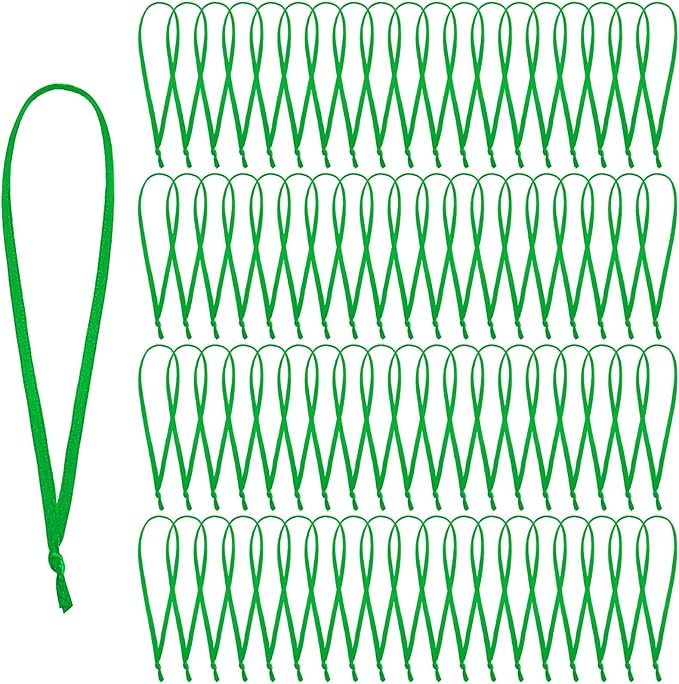 JUNEBRUSHS 300Pcs Christmas Ornament Hangers, Hand Tied String Ties Ornament Loops Thin Ribbon for Ornaments Christmas Tree Hanging Decorations (Green)