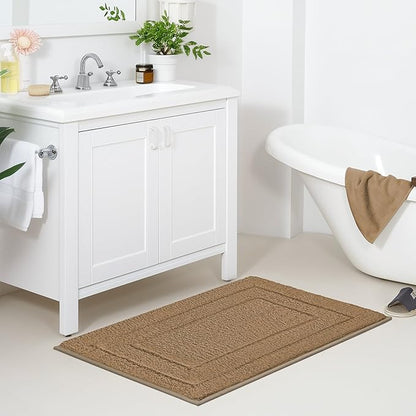 GRANNY SAYS Bathroom Rug Mat, Bath Mats for Bathroom Non-Slip, 24" x 36", Super Soft and Water Absorbent, Microfiber Bath Rugs, Machine Wash Dry, Large Bath Rugs for Floor, Champagne