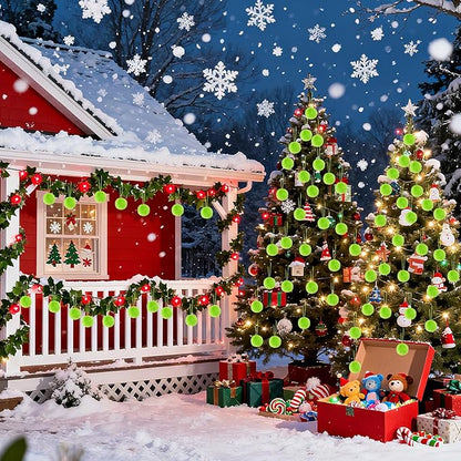 12 Pcs Lime Green Furry Christmas Balls Ornaments Green Christmas Hanging Decorations for Xmas Tree Faux Fur Pom Pom Ball Ornaments for Wreath Fireplace Wall Home Party Supplies