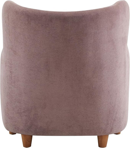 Christopher Knight Home Auden Wingback Accent Chair, Fabric Club Chair, Velvet Upholstered Armchair,Curved Backrest Single Sofa,Soft Cushion Seating, Reading Lounge Chair for Living Room, Dusty Orchid