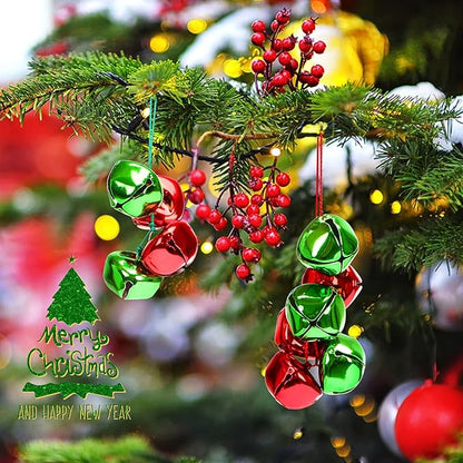 Augshy Jingle Bells for Crafts,120 Pcs 1 Inch Christmas Jingle Bells,Bulk Sound Craft Bells for Christmas Home Festival Decorations DIY Project