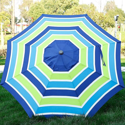 Blissun 9' Outdoor Patio Umbrella, Outdoor Table Umbrella, Yard Umbrella, Market Umbrella with 8 Sturdy Ribs, Push Button Tilt and Crank