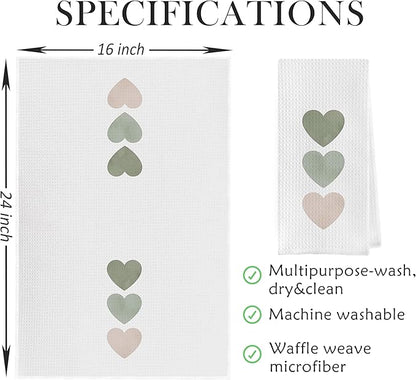 Boho Dish Towels You Are My Sunshine Waffle Weave Kitchen Towels Gifts for Girls Green