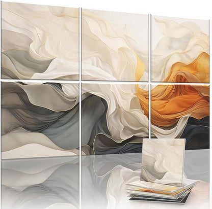 6-Pack Decorative Acoustic Panels, 72x48 Inch Large Sound Absorbing Wall Panels for Studio, Office, or Home – Easy to Install, Modern Noise Reduction Solution