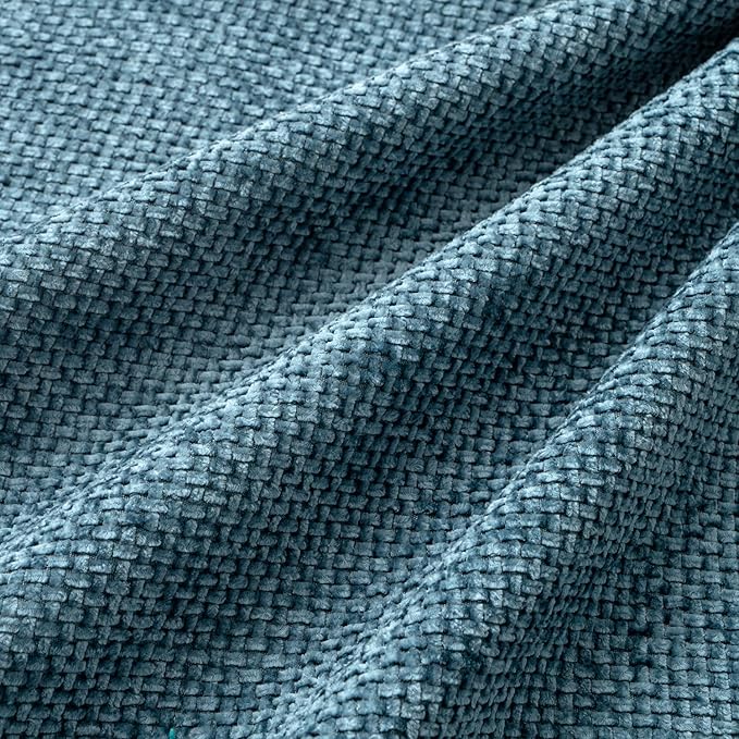 MIULEE Pack of 4 Throw Pillow Covers 20x20 Inch Smoke Blue Soft Decorative Chenille Pillow Covers Farmhouse Accent Cushion Covers for Boho Home Decor Bedroom Living Room