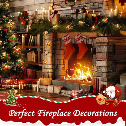 Coquimbo Christmas Lights Indoor Decorations, 10FT 30 LED Santa Claus Sleigh Christmas Tree String Lights Fairy Lights for Home Decor Xmas Tree Indoor Outdoor Holiday Party Decorations
