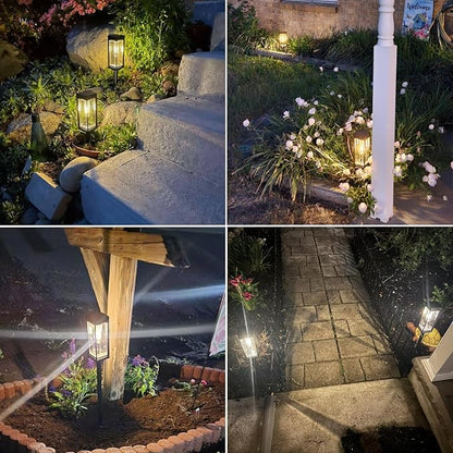 Bright Solar Pathway Lights Outdoor, 8 Pack Solar Powered Garden Lights Waterproof, Auto On/Off Dusk to Dawn Up to 15 Hrs Outdoor Lighting for Pathway Yard Walkway Driveway Patio Decor Landscape