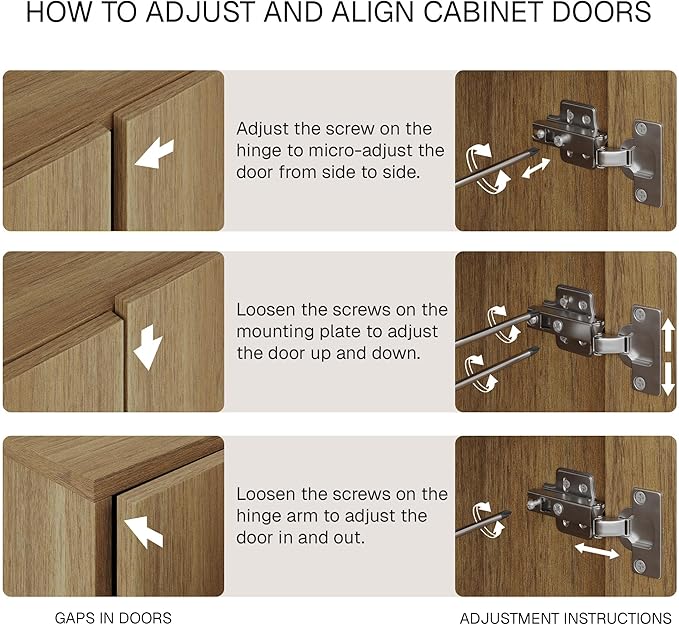 BELLEZE 65 Inch Fluted Buffet Cabinet with Storage, Symmetrical Arc Accent Sideboard Large Console Table for Dining Room, Kitchen, and Living Room (Camel)
