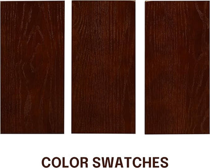 NTC Summit 47 Inch Modern Design, Round Dinner Table for Dining Room, Living Room Furniture, Effortless Assembly, Dark Walnut