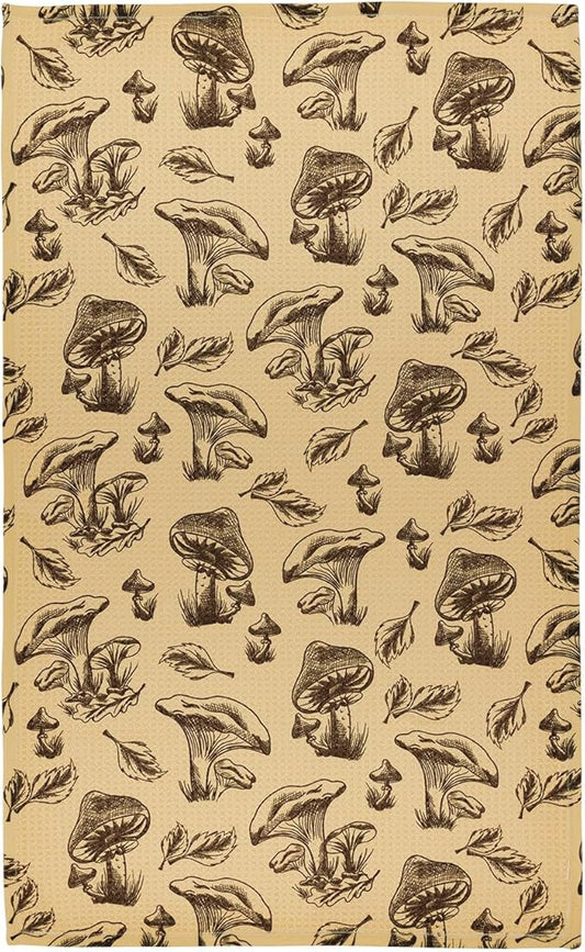 Modern Style Premium Kitchen Tea Towel Super Absorbent Fast Drying Microfiber Shrooms