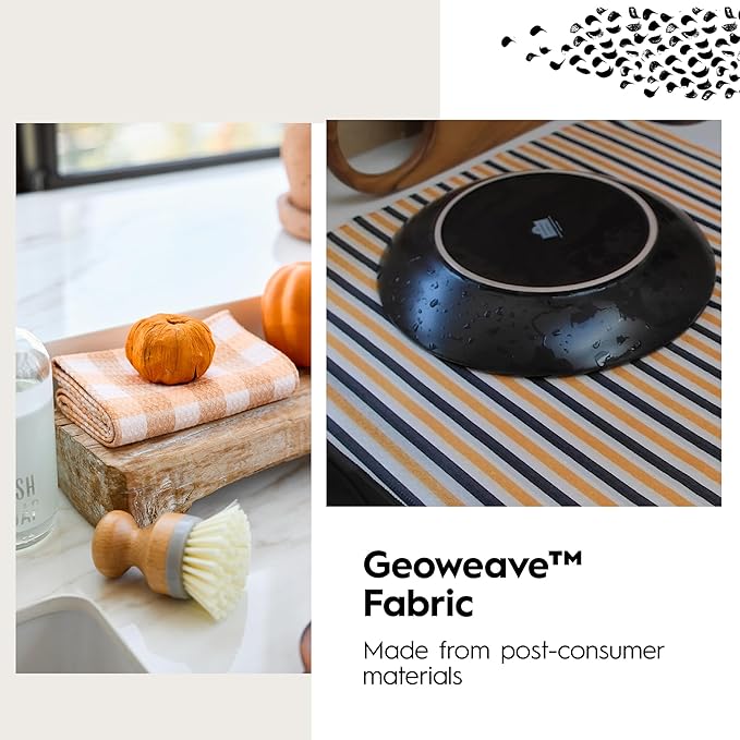 GEOMETRY Halloween Kitchen Towels Quick Dry Microfiber Dish Towels Premium Waffle Happy Halloween 18x30