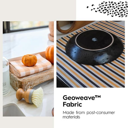 GEOMETRY Halloween Kitchen Towels Quick Dry Microfiber Dish Towels Premium Waffle Happy Halloween 18x30
