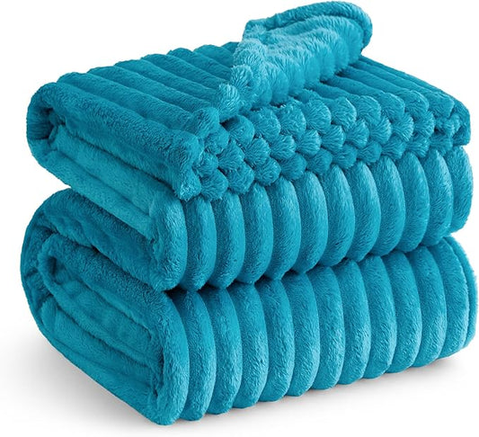 Bedsure GentleSoft Teal California King Size Blanket for - Cozy Soft Blankets for Women, Cute Small Fleece Throws for Girls, Birthday Gifts for Women, 102x96 Inches