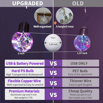 YOLIGHT Wishing Ball Curtain Lights 200 LED Window Curtain String Light with Remote, USB Battery Powered Twinkle Globe Fairy Lights for Wedding Party Bedroom Christmas Decoration (Multi-Colored)