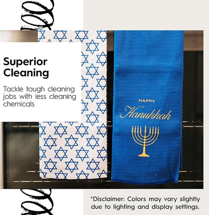 GEOMETRY Christmas Kitchen Towels Quick Dry Microfiber Premium Towel Happy Hanukkah 1 Pack