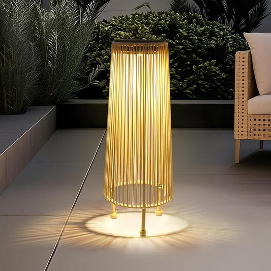 Outdoor Solar Floor Lamp, Upgraded Solar Patio Lamp, Brighter Outdoor Floor Lamp, Auto On/Off Patio Lamps Outdoor for Yard Garden Patio Pathway Lawn Decor