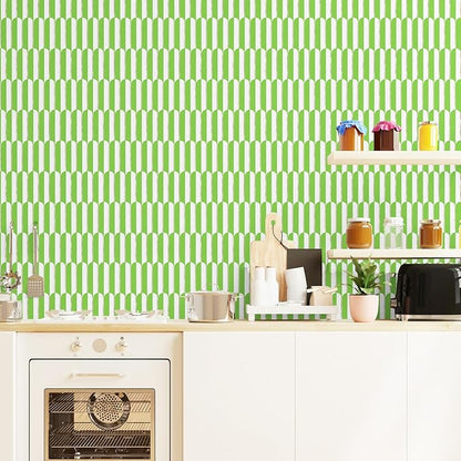 Vamos Tile Peel and Stick Backsplash Seamless Tile for Kitchen,White and Grass Green PVC Mixed Light Gold Self Adhesive Fish Scale Metal Mosaic Tiles (10 Sheets)