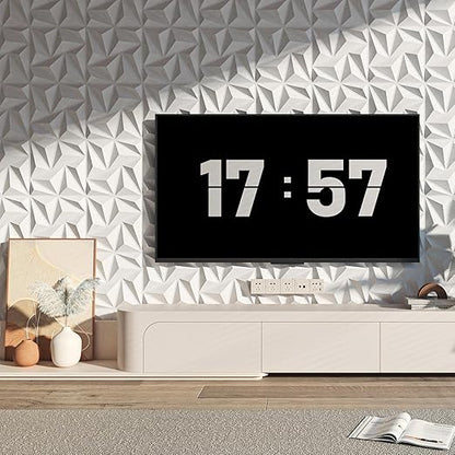 Art3d 3D Wall Panels 20 Pack, 11.8" x 11.8" (19 Sq.ft) PVC Wall Panels, Glue Up Wall Decor for Living Room, Bedroom, Office, White