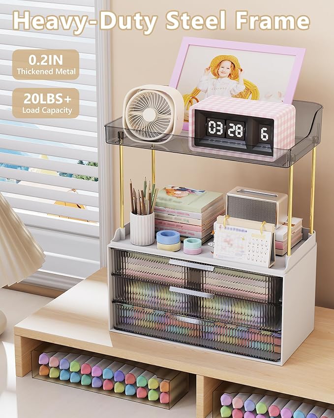 Bathroom Organizers and Storage, Makeup Organizer (Sturdy Durable Attractive), Ideal for Vanity, Countertop, Counter, Perfume, Skincare, Cabinet, Cosmetic, Dresser Organizer (Black)