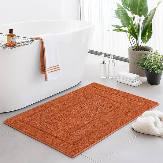 GRANNY SAYS Bathroom Rug Mat, Bath Mats for Bathroom Non-Slip, 24" x 36", Super Soft and Water Absorbent, Microfiber Bath Rugs, Machine Wash Dry, Large Bath Rugs for Floor, Terracotta