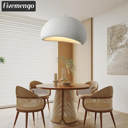 27.6in Large Wabi Sabi Pendant Lights Kitchen Island Lighting Fixture Ceiling Mount White Modern Japanese Lamp Japandi Chandelier for Dining Living Room Bedroom Restaurant Hanging Lamp