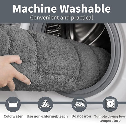 GRANNY SAYS Gray Bathroom Rugs Non Slip, Bath Mats for Bathroom, Super Soft and Water Absorbent, Microfiber Washable Bath Rugs for Floor, Tub and Shower, 32" x 20", Dark Gray