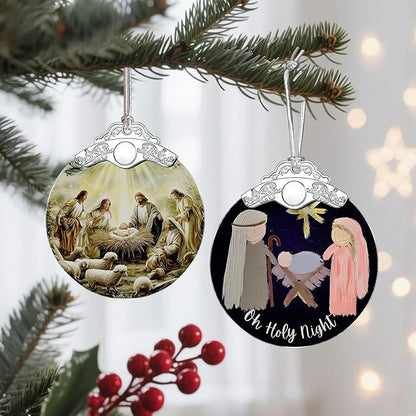 Nativity Ornament | Nativity Scene | Christmas Ornament | Christmas Decoration | Holiday Decor | Religious Gifts | Christian Gifts | Gift Exchange | Gift Idea - Pattern A