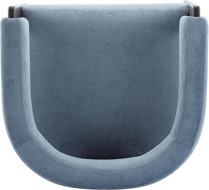 Christopher Knight Home Nettie Modern Accent Chair for Living Room, Velvet Fabric Single Lounge Sofa Chair with Wooden Frame, Comfy Reading Chair for Bedroom, Lounge Armchair with Cushion, Dusky Blue