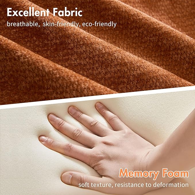 101.6" Modular Sectional Cloud Sofa,Floor Boneless Couch, 4-in-1 Folding Convertible Sofa Bed, Modular Cushion Couch,Suitable for Living Room,Bedroom and Recreation Room (Orange)