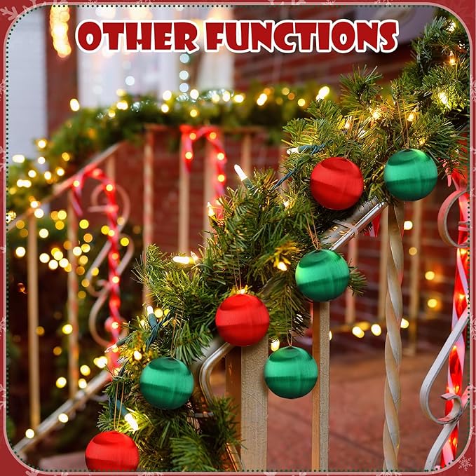 Syhood 24 Pcs Christmas Satin Balls Christmas Silk Ball Ornaments Satin Silk Xmas Tree Hanging for Xmas Tree Decor Holiday Party Decorations (Red,Green,2.2 Inch)