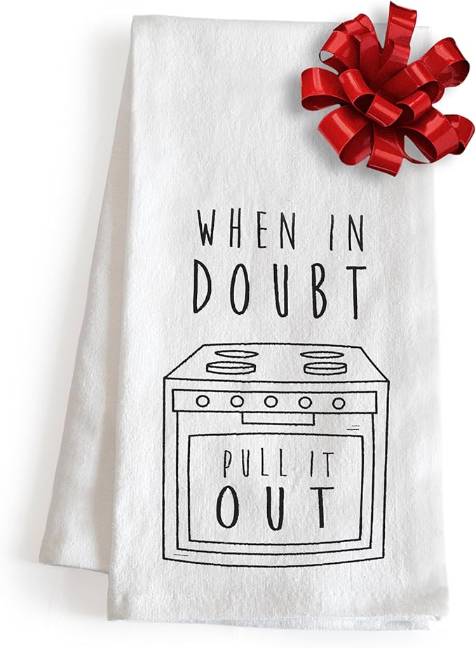 When In Doubt Pull It Out Funny Kitchen Towels 18x24 Inch Dish Towels