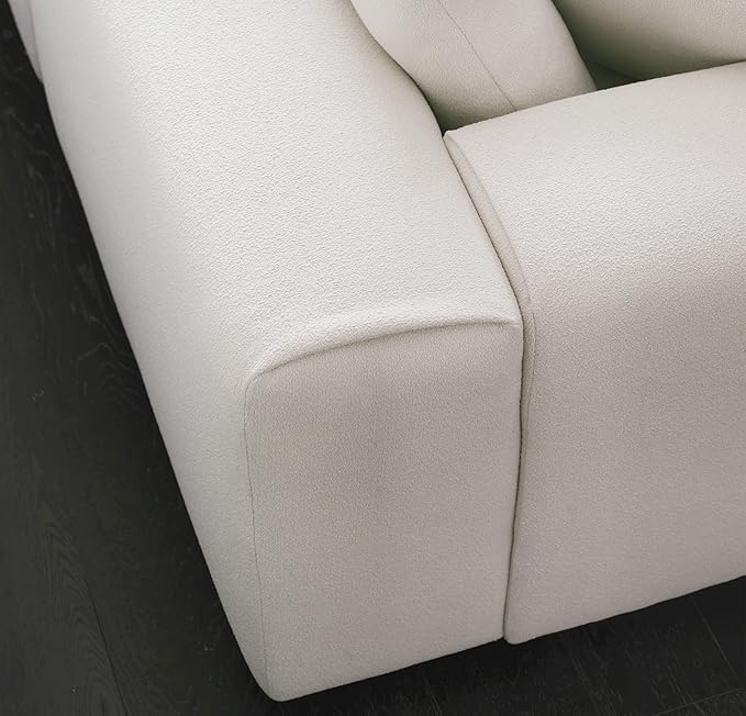Acanva Modern Oversized Modular L Shaped Sectional Sofa Set for Living Room, Minimalist Style Comfy 4-Seat Corner Couch, Left Chaise, Wool-Like