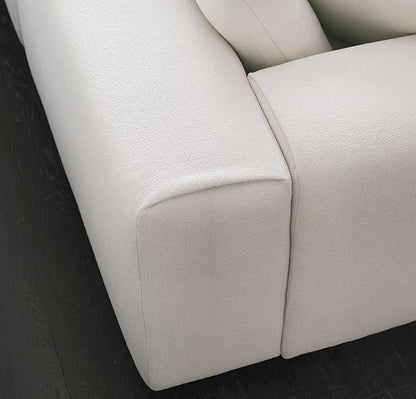 Acanva Modern Oversized Modular L Shaped Sectional Sofa Set for Living Room, Minimalist Style Comfy 4-Seat Corner Couch, Left Chaise, Wool-Like