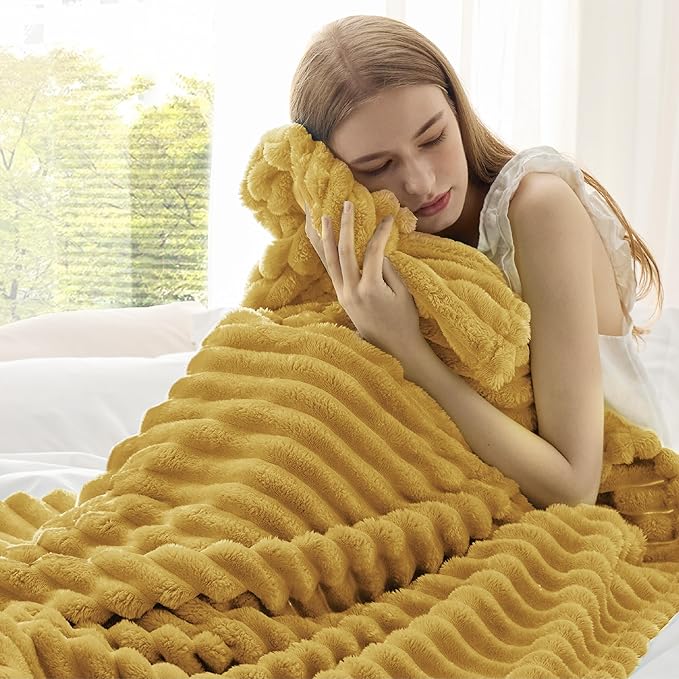 Bedsure GentleSoft Honey Fleece Blanket for - Cozy Soft Blankets for Women, Cute Small Throws for Girls, 60x80 Inches