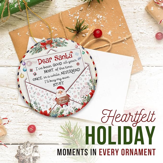 ZAGKOO Funny Christmas Ornaments 2025 - Funny Ornaments for Adults - Hilarious Gag Gifts Christmas for Men Women Coworkers - White Elephant Ornament, Gifts Exchange Idea, Santa Vintage Ornament