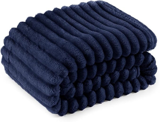 Bedsure GentleSoft Blue Fleece Blanket for - Cozy Soft Blankets for Women, Cute Small Throws for Girls, 50x70 Inches