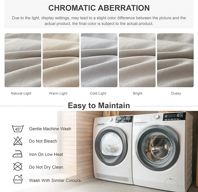 Simple&Opulence 100% Linen Duvet Cover Set, 3 PCS Natural French Flax Light Grey Duvet Cover King Size, Breathable Soft Comfy Linen Bedding Comforter Cover with 2 Pillowcases(Light Grey, 104" x 92")