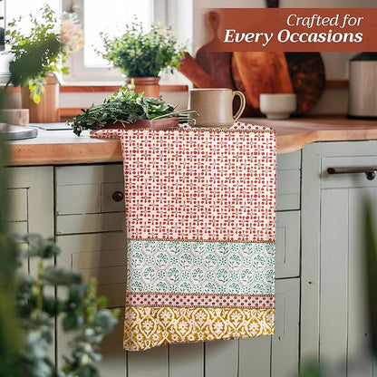 Maison d'Hermine Dish Towels 100% Cotton Absorbent Provence Set of 3 Spring Summer
