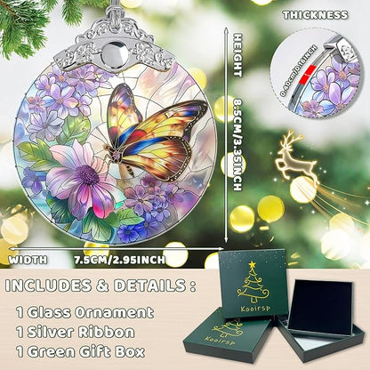 Butterfly Christmas Ornament, Hanging Ornaments for Christmas Tree Decorations, Xmas Gift for Butterfly Lovers