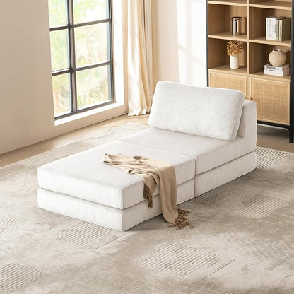 Boneless Couch Cloud Modular Sectional Couches for Living Room, Modern Oversize Sofa with Deep Seat, Modular Sectional Sofa with Ottoman, No Assembly Required