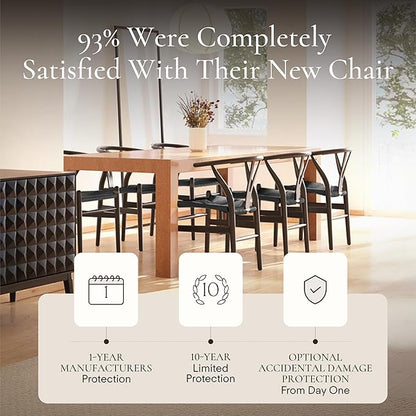 POLY & BARK Weave Chair Set of 2 in Pitch Black