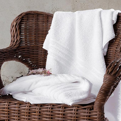 Hammam Linen Jumbo Large Bath Sheets Towels 2 Pack 35 x 70 Inches Soft Premium Quality 100% Cotton Towels, White