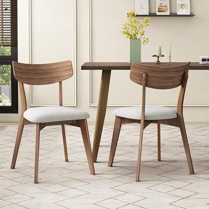 Christopher Knight Home Upholstered Wood Dining Chair,Stylish Designed Dining Room Chair for Living Room (Set of 2),Light Beige